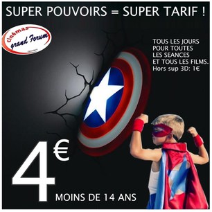 Tarif moins de 14 ans